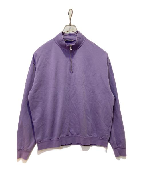 AURALEE（オーラリー）AURALEE (オーラリー) ELASTIC HIGH GAUGE SWEAT HALF ZIP P/O ピンク サイズ:3の古着・服飾アイテム
