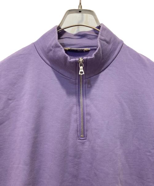 AURALEE（オーラリー）AURALEE (オーラリー) ELASTIC HIGH GAUGE SWEAT HALF ZIP P/O ピンク サイズ:3の古着・服飾アイテム