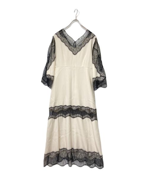 styling/（スタイリング）styling/ (スタイリング) リバーレースパフスリーブワンピース ホワイトの古着・服飾アイテム