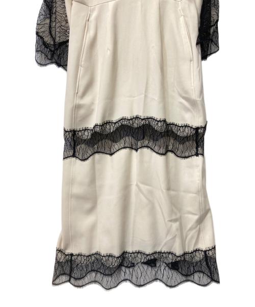 styling/（スタイリング）styling/ (スタイリング) リバーレースパフスリーブワンピース ホワイトの古着・服飾アイテム