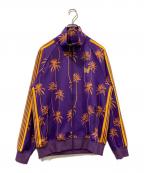 Needlesニードルズ）の古着「Track Jacket  Poly Jacquard / Palm Tree」｜パープル×イエロー