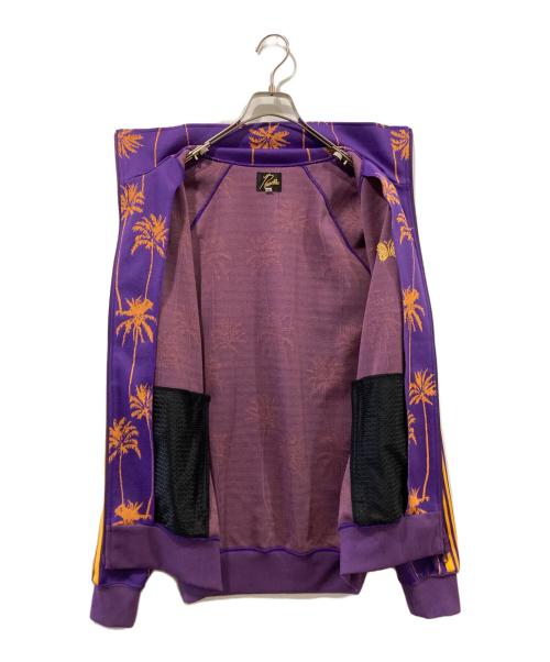 Needles（ニードルズ）Needles (ニードルズ) Track Jacket  Poly Jacquard / Palm Tree パープル×イエロー サイズ:Mの古着・服飾アイテム