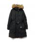 MONCLER（モンクレール）の古着「タヌキファーロングダウンコート」｜ブラック