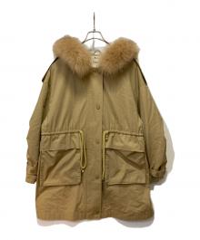 Fano Studios（ファノ ストゥディオズ）の古着「Fox fur military middle coat」｜ベージュ