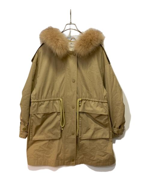 Fano Studios（ファノ ストゥディオズ）Fano Studios (ファノ ストゥディオズ) Fox fur military middle coat ベージュ サイズ:Ｌの古着・服飾アイテム