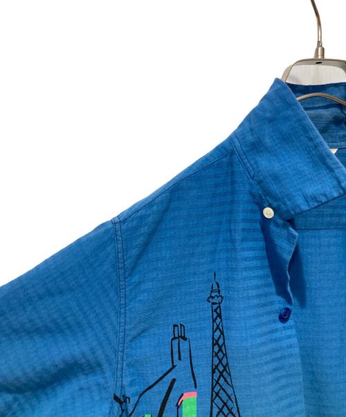 Star OF HOLLYWOOD（スターオブハリウッド）Star OF HOLLYWOOD (スターオブハリウッド) DOBBY COTTON S/S Open Shirt ネイビー サイズ:Sの古着・服飾アイテム
