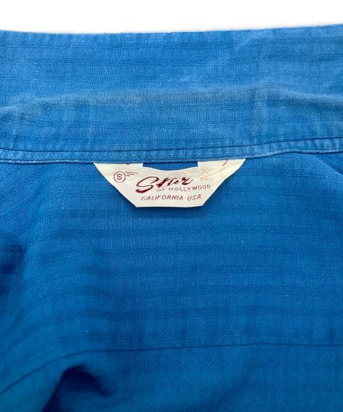 Star OF HOLLYWOOD（スターオブハリウッド）Star OF HOLLYWOOD (スターオブハリウッド) DOBBY COTTON S/S Open Shirt ネイビー サイズ:Sの古着・服飾アイテム