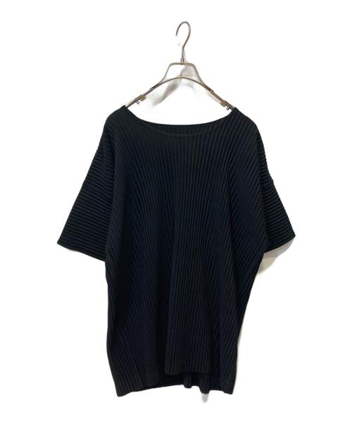 HOMME PLISSE ISSEY MIYAKE（オム プリッセ イッセイ ミヤケ）HOMME PLISSE ISSEY MIYAKE (オム プリッセ イッセイ ミヤケ) BASICS プリーツTee ブラック サイズ:4の古着・服飾アイテム