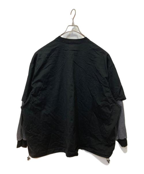 is-ness（イズネス）is-ness (イズネス) BALLOON LAYERED LONG SLEEVE T SHIRT ブラック サイズ:Ｌの古着・服飾アイテム