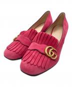 GUCCIグッチ）の古着「GGマーモント タッセル パンプス」｜ピンク