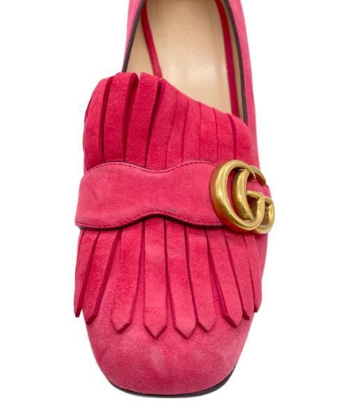 GUCCI（グッチ）GUCCI (グッチ) GGマーモント タッセル パンプス ピンク サイズ:39の古着・服飾アイテム