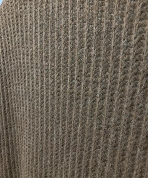 DSQUARED2（ディースクエアード）DSQUARED2 (ディースクエアード) ローゲージアルパカウールナイロンオーバーサイズドクラッシュニットカーディガン ブラウン サイズ:Ｌの古着・服飾アイテム