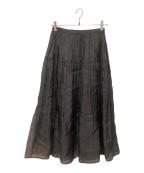BALLSEYボールジィ）の古着「オーガンジーローン ロングマキシスカート」｜グレー