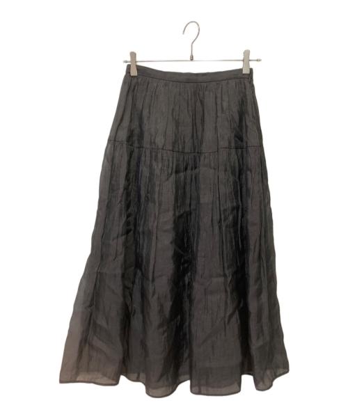 BALLSEY（ボールジィ）BALLSEY (ボールジィ) オーガンジーローン ロングマキシスカート グレー サイズ:34の古着・服飾アイテム