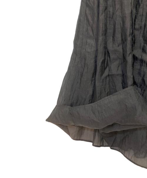 BALLSEY（ボールジィ）BALLSEY (ボールジィ) オーガンジーローン ロングマキシスカート グレー サイズ:34の古着・服飾アイテム