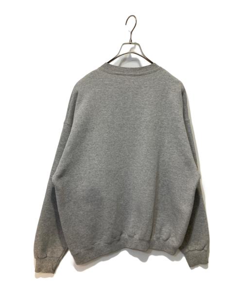 ー（ー）ー (ー) プリントスウェット グレー サイズ:Lの古着・服飾アイテム