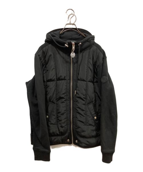 DIESEL（ディーゼル）DIESEL (ディーゼル) 切替ジップパーカー ブラック サイズ:Lの古着・服飾アイテム