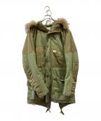 DIESELディーゼル）の古着「ナイロン切替モッズコート」｜グリーン