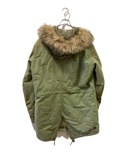 DIESEL（ディーゼル）DIESEL (ディーゼル) ナイロン切替モッズコート グリーン サイズ:Mの古着・服飾アイテム