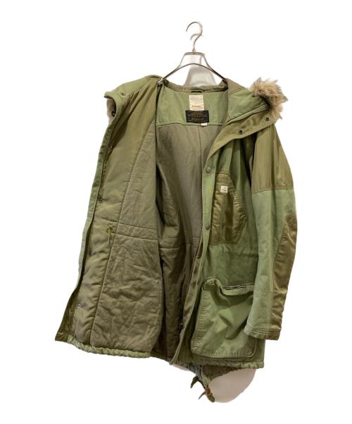DIESEL（ディーゼル）DIESEL (ディーゼル) ナイロン切替モッズコート グリーン サイズ:Mの古着・服飾アイテム