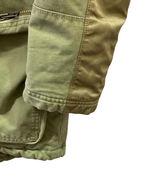 DIESEL（ディーゼル）DIESEL (ディーゼル) ナイロン切替モッズコート グリーン サイズ:Mの古着・服飾アイテム