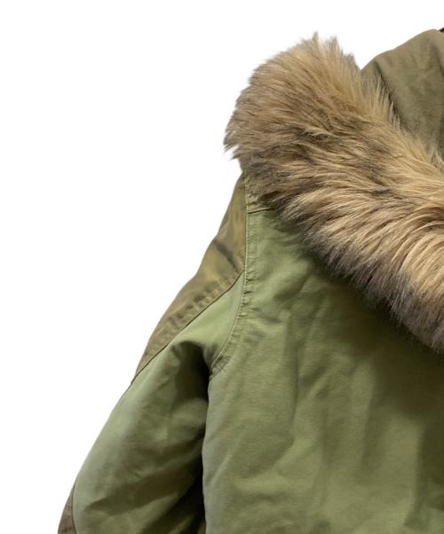 DIESEL（ディーゼル）DIESEL (ディーゼル) ナイロン切替モッズコート グリーン サイズ:Mの古着・服飾アイテム