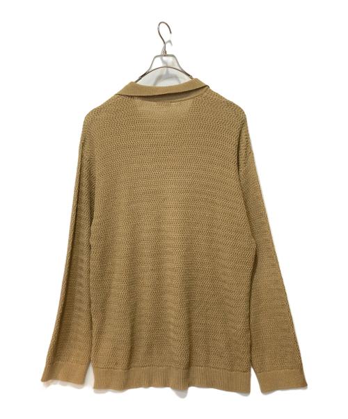 Blanc YM（ブランワイエム）blanc YM (ブランワイエム) Skipper Knit Shirt ベージュ サイズ:Ｍの古着・服飾アイテム