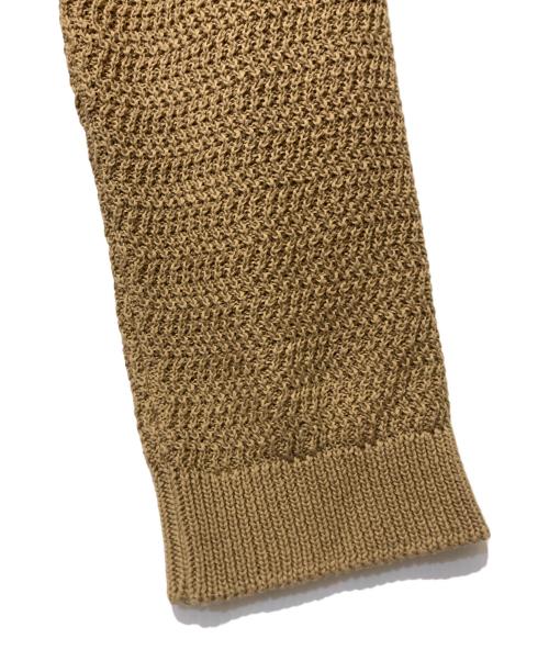 Blanc YM（ブランワイエム）blanc YM (ブランワイエム) Skipper Knit Shirt ベージュ サイズ:Ｍの古着・服飾アイテム