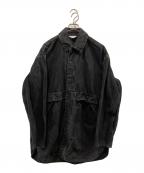 UNUSEDアンユーズド）の古着「デニムシャツジャケット」｜ブラック