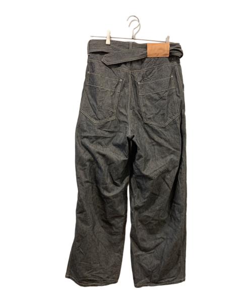 THE RERACS（ザ リラクス）THE RERACS (ザ リラクス) THE BELTED WIDE DENIM グレー サイズ:46の古着・服飾アイテム