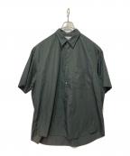 Graphpaperグラフペーパー）の古着「Broad S S Oversized Regular Collar Shirt」｜ブラック