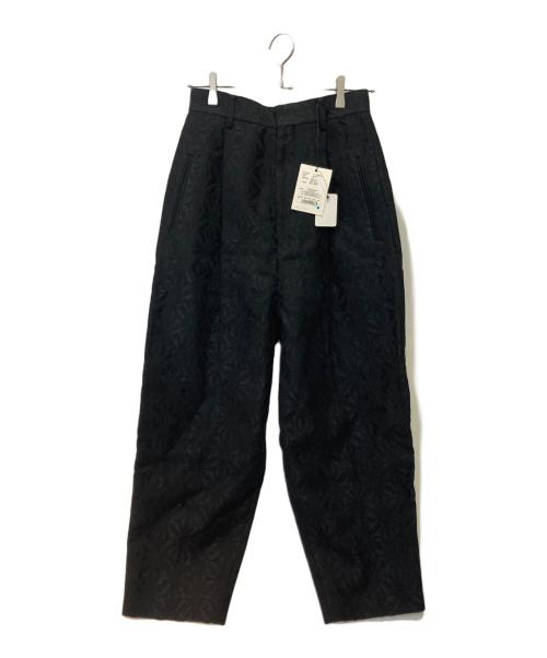 beautiful people（ビューティフルピープル）beautiful people (ビューティフルピープル) asanoha jugvard one tuck tapered ブラック サイズ:36の古着・服飾アイテム