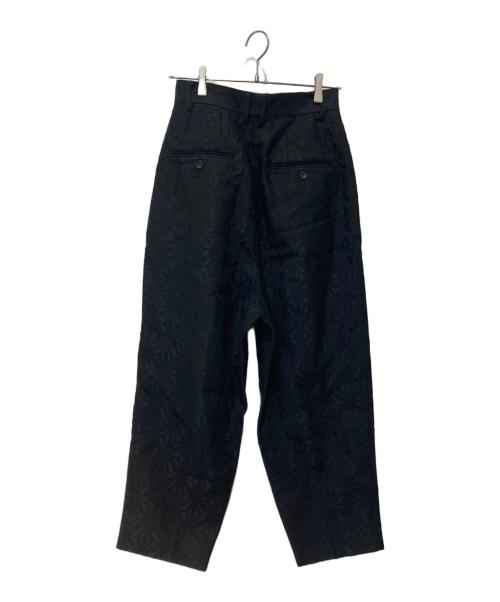 beautiful people（ビューティフルピープル）beautiful people (ビューティフルピープル) asanoha jugvard one tuck tapered ブラック サイズ:36の古着・服飾アイテム