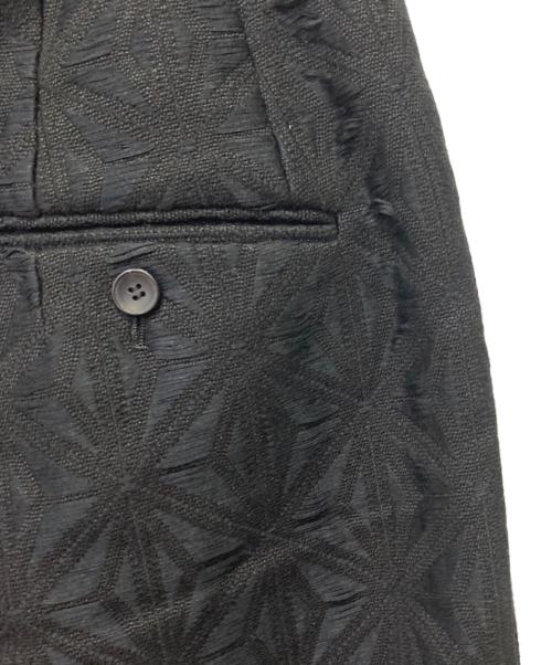 beautiful people（ビューティフルピープル）beautiful people (ビューティフルピープル) asanoha jugvard one tuck tapered ブラック サイズ:36の古着・服飾アイテム