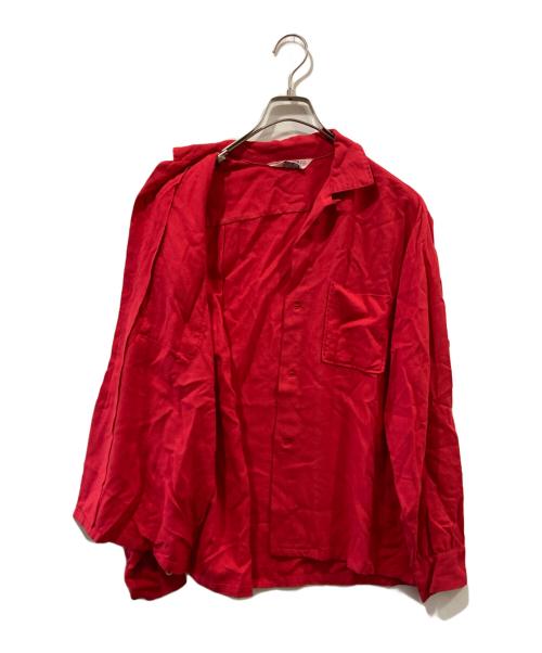 Pilgrim（ピルグリム）PILGRIM (ピルグリム) オープンカラーシャツ レッド サイズ:Mの古着・服飾アイテム