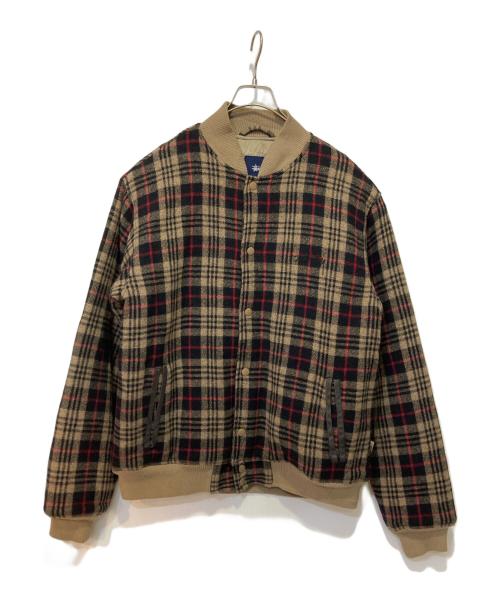 stussy（ステューシー）stussy (ステューシー) OLDチェックスタジャン ベージュ サイズ:Ｍの古着・服飾アイテム