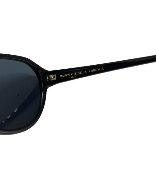 maison kitsune（メゾンキツネ）MAISON KITSUNE (メゾンキツネ) khromis サングラス ブラック サイズ:49□21-145の古着・服飾アイテム