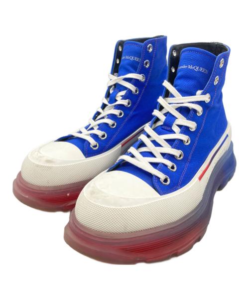 ALEXANDER McQUEEN（アレキサンダーマックイーン）ALEXANDER McQUEEN (アレキサンダーマックイーン) ハイカットスニーカー ブルー サイズ:43の古着・服飾アイテム
