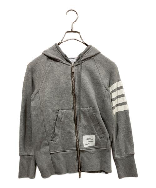 Thom Browne（トムブラウン）Thom Browne (トムブラウン) 4bar ジップパーカー グレー サイズ:00の古着・服飾アイテム