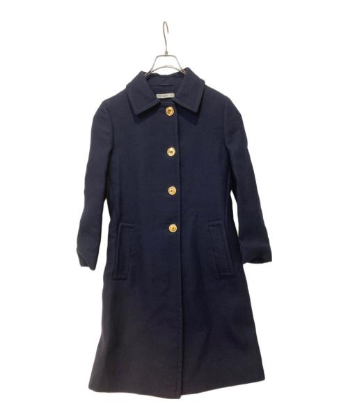 PRADA（プラダ）PRADA (プラダ) TWILL DOPPIO BI  コート ネイビー サイズ:SIZE44 未使用品の古着・服飾アイテム
