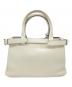 PRADA (プラダ) バックルダブルベルトハンドバッグ ホワイト：223000円