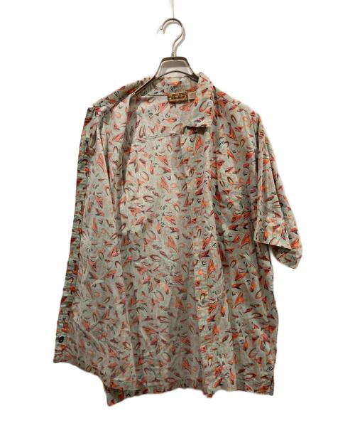 Patagonia（パタゴニア）Patagonia (パタゴニア) 90's Air Conditioned Shirt Lightgreen Shark ブルー×オレンジ サイズ:Mの古着・服飾アイテム