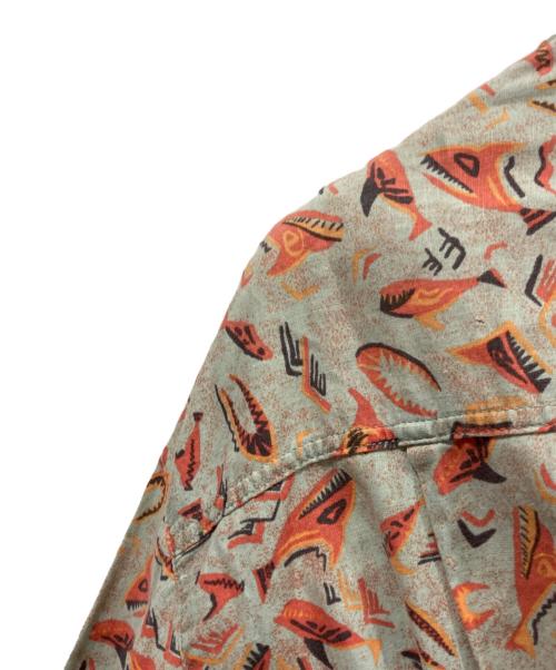 Patagonia（パタゴニア）Patagonia (パタゴニア) 90's Air Conditioned Shirt Lightgreen Shark ブルー×オレンジ サイズ:Mの古着・服飾アイテム