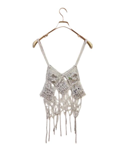 ODAKHA（オダカ）ODAKHA (オダカ) silver lame flower bust シルバー サイズ:Ｆの古着・服飾アイテム