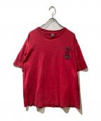 stussyステューシー）の古着「クラウンロゴTシャツ」｜レッド