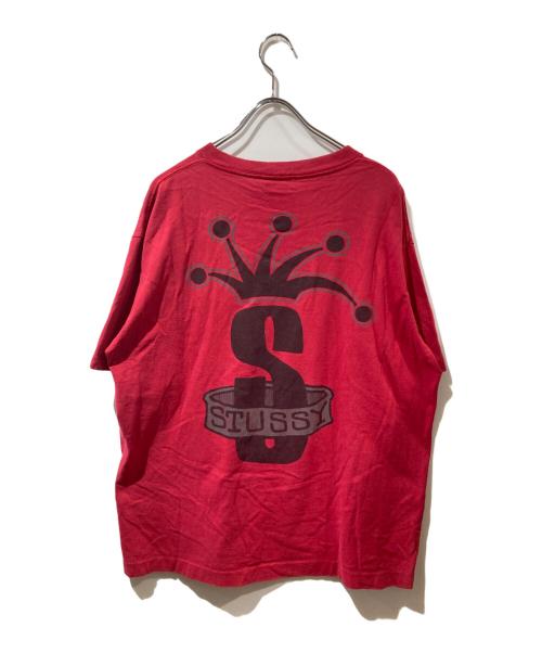 stussy（ステューシー）stussy (ステューシー) クラウンロゴTシャツ レッド サイズ:Lの古着・服飾アイテム