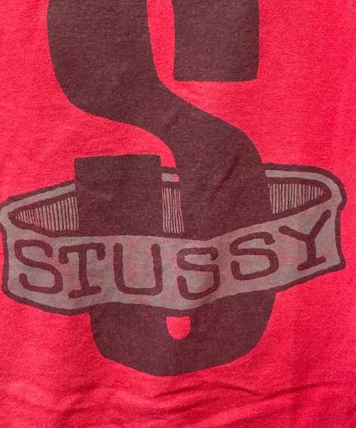 stussy（ステューシー）stussy (ステューシー) クラウンロゴTシャツ レッド サイズ:Lの古着・服飾アイテム