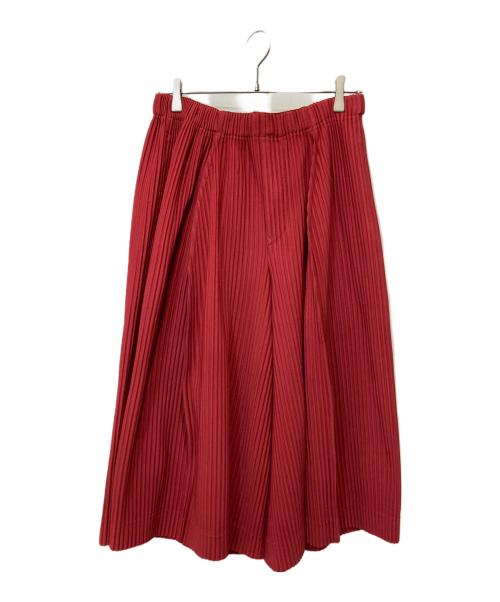 HOMME PLISSE ISSEY MIYAKE（オム プリッセ イッセイ ミヤケ）HOMME PLISSE ISSEY MIYAKE (オム プリッセ イッセイ ミヤケ) プリーツワイドパンツ ピンク サイズ:3の古着・服飾アイテム