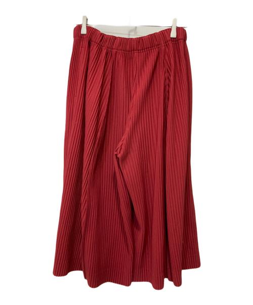 HOMME PLISSE ISSEY MIYAKE（オム プリッセ イッセイ ミヤケ）HOMME PLISSE ISSEY MIYAKE (オム プリッセ イッセイ ミヤケ) プリーツワイドパンツ ピンク サイズ:3の古着・服飾アイテム