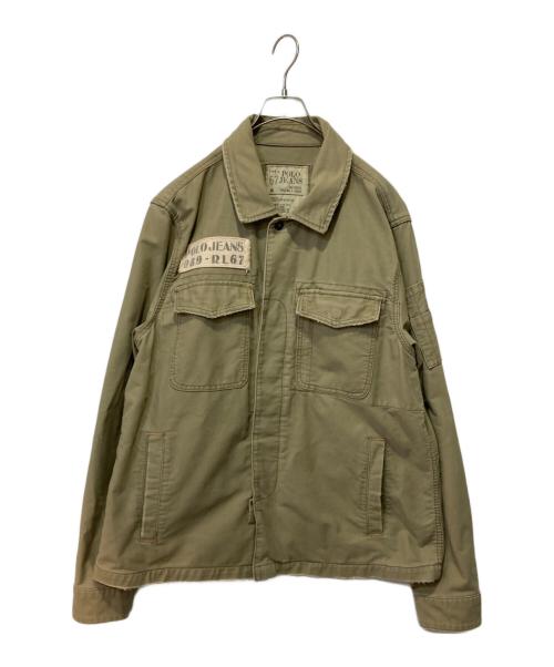 POLO JEANS CO.（ポロジーンズカンパニー）POLO JEANS CO. (ポロジーンズカンパニー) ワッペンミリタリージャケット カーキ サイズ:XLの古着・服飾アイテム